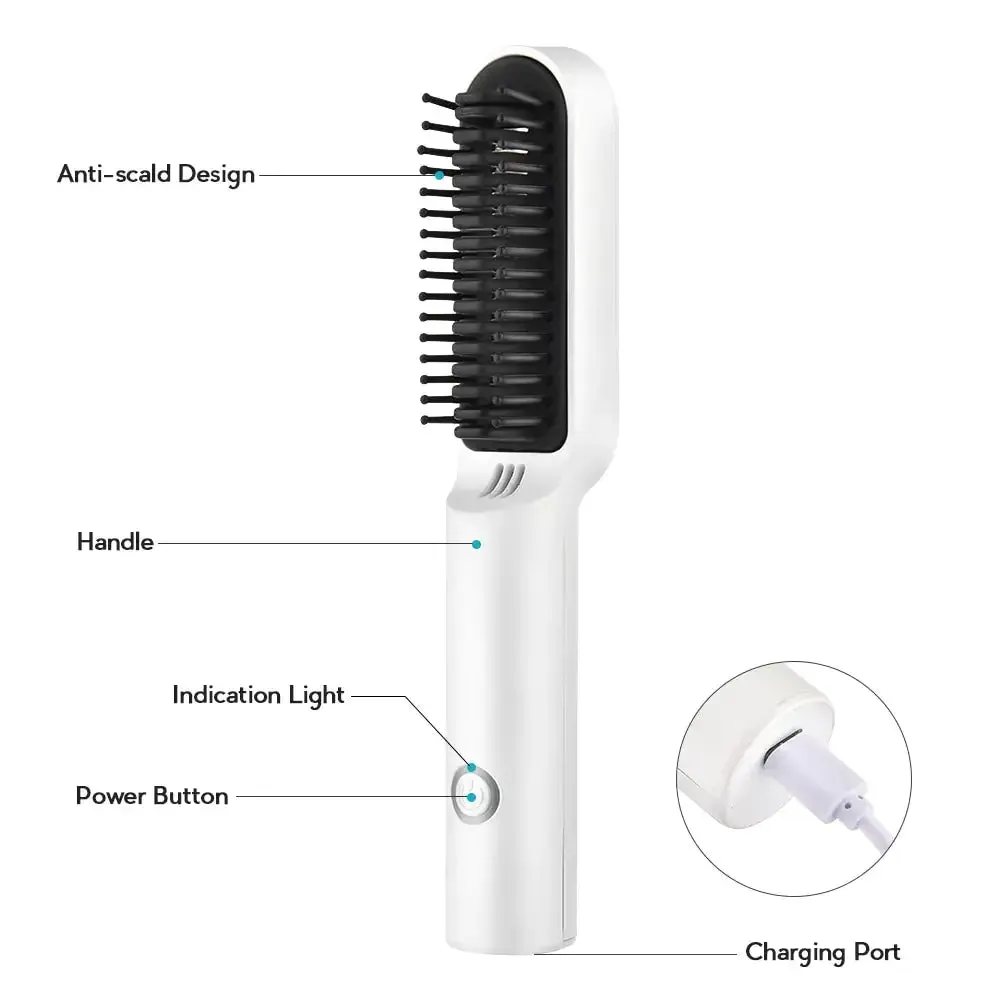 Ceramic Elegance: The Electric Hairbrush for Effortless Styling