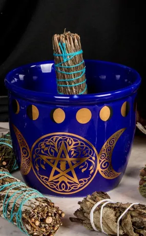 Ceramic Pentacle Smoke Cleansing Bowl