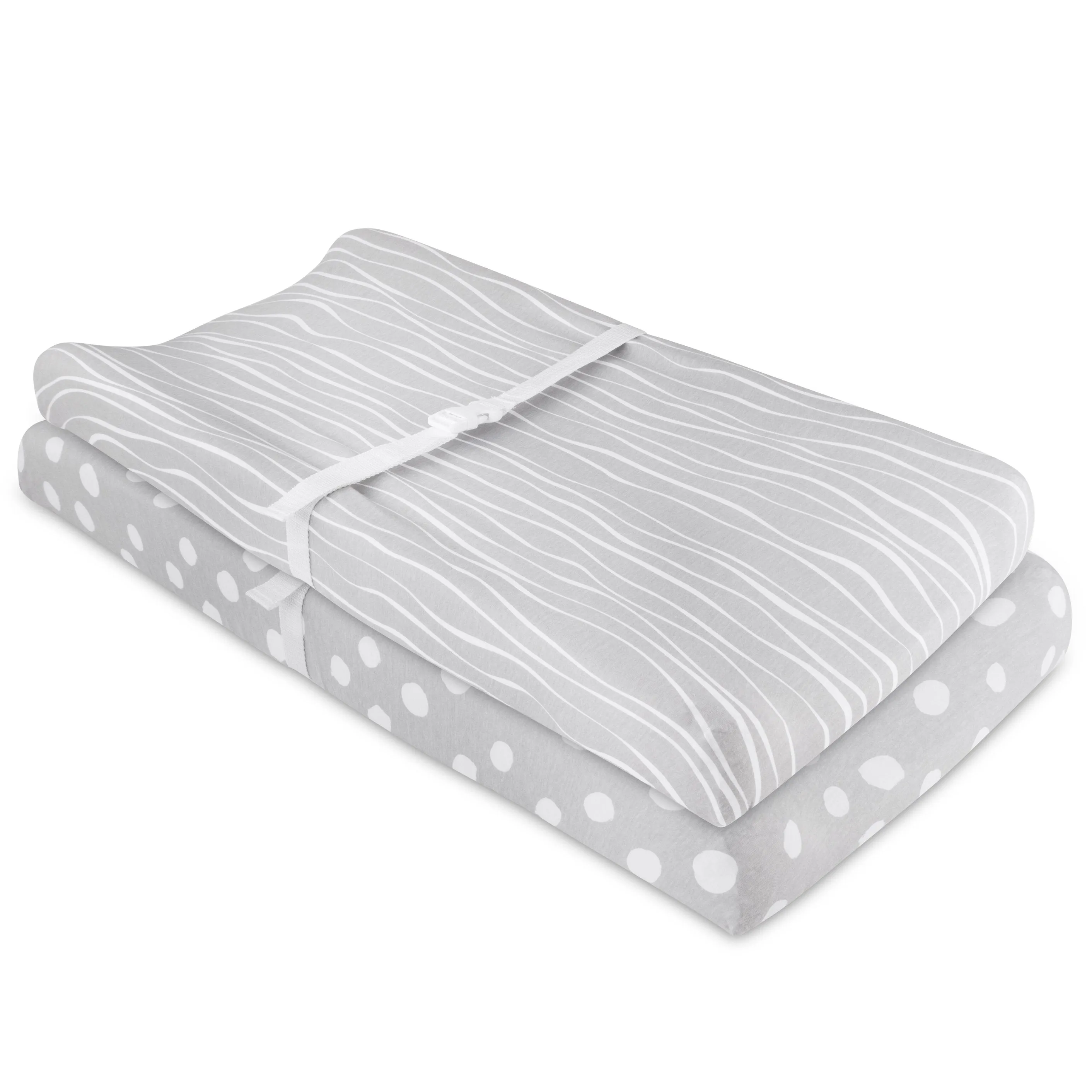 Changing Pad Cover | Cradle Sheet Set - Grey & White Abstract