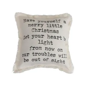 Christmas Pillow with Fringe