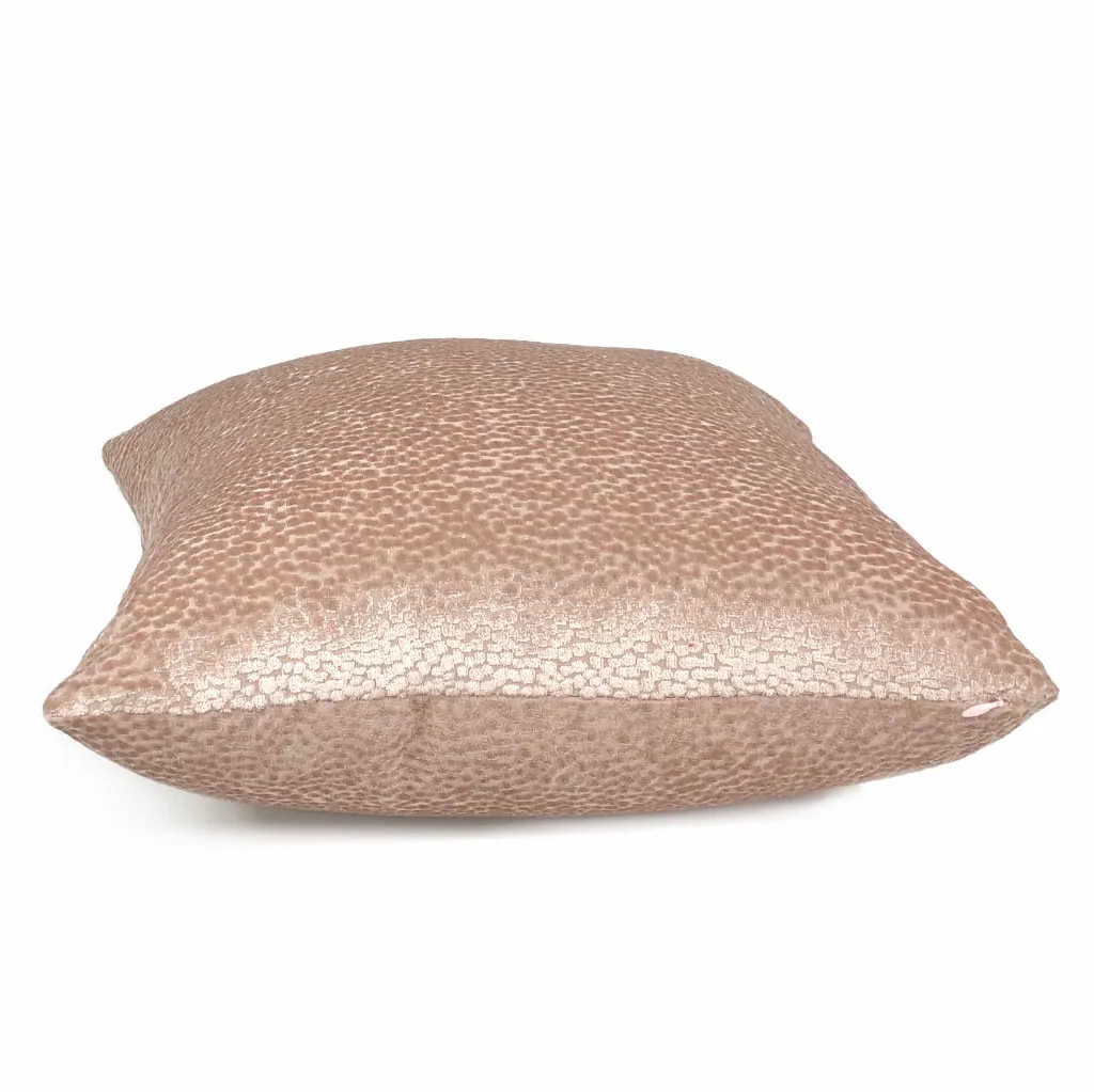 Comtessa Pink Quartz Velvet Dots Pillow Cover