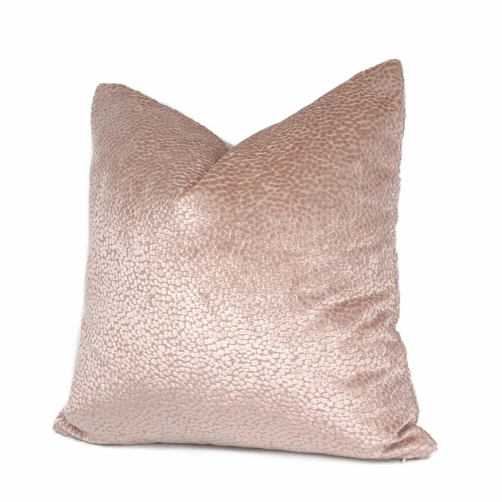 Comtessa Pink Quartz Velvet Dots Pillow Cover