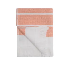 Coral Stripe Fouta Washcloth