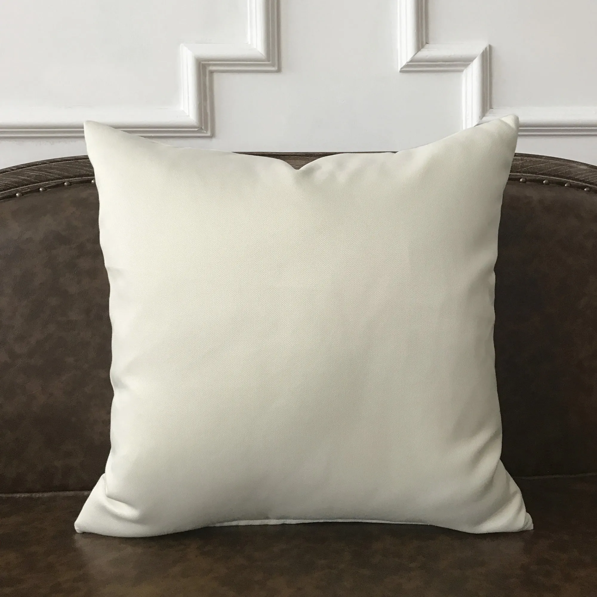 Cream  Solid Throw Pillow Cover 22x22