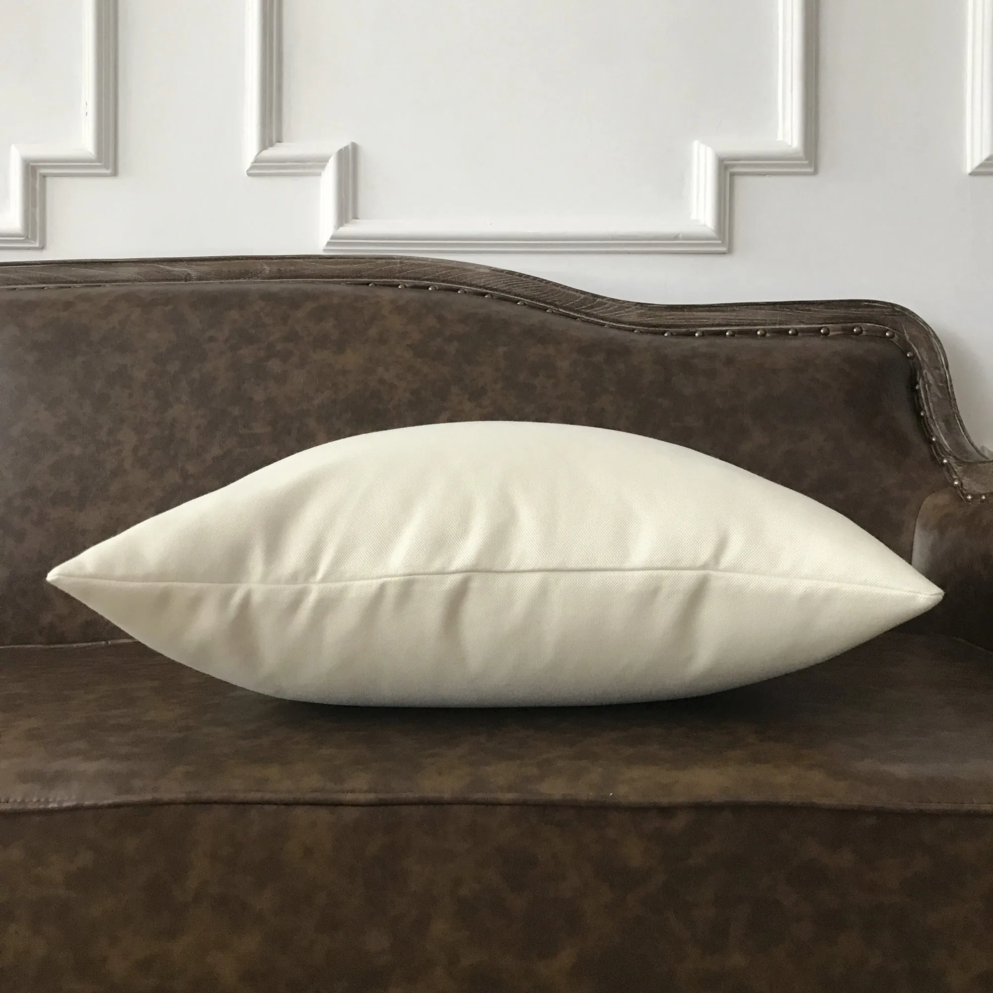 Cream  Solid Throw Pillow Cover 22x22