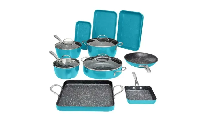 Curtis Stone 14-piece DuraPan Nonstick All-Purpose Cookware Set (Refurbished Like New) - Ships Quick!