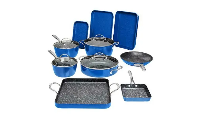 Curtis Stone 14-piece DuraPan Nonstick All-Purpose Cookware Set (Refurbished Like New) - Ships Quick!