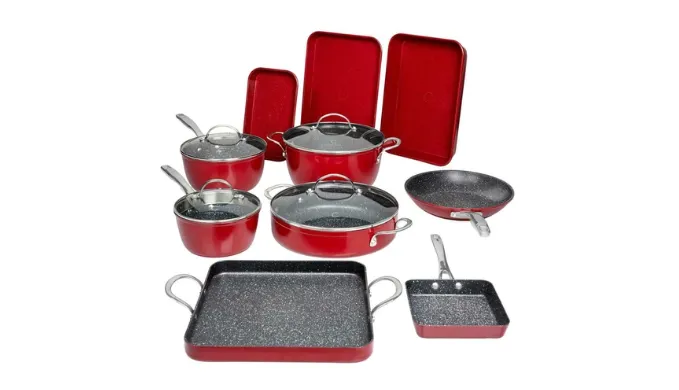 Curtis Stone 14-piece DuraPan Nonstick All-Purpose Cookware Set (Refurbished Like New) - Ships Quick!