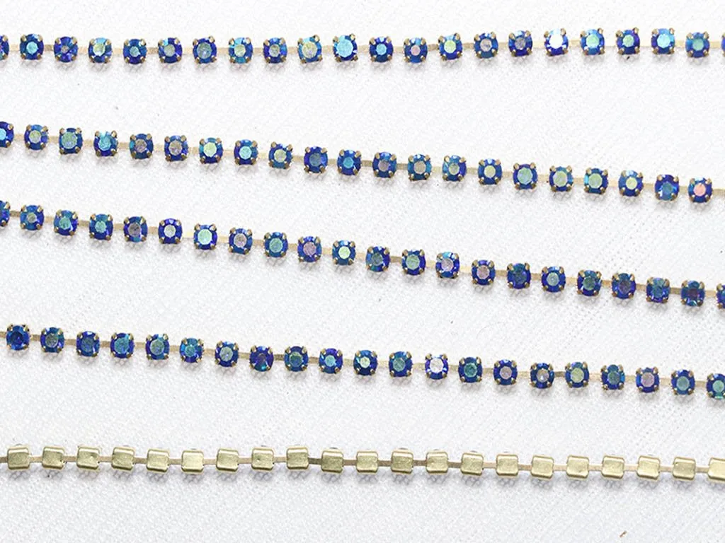 Dark Blue Designer Glass Cup Chains - 7ss