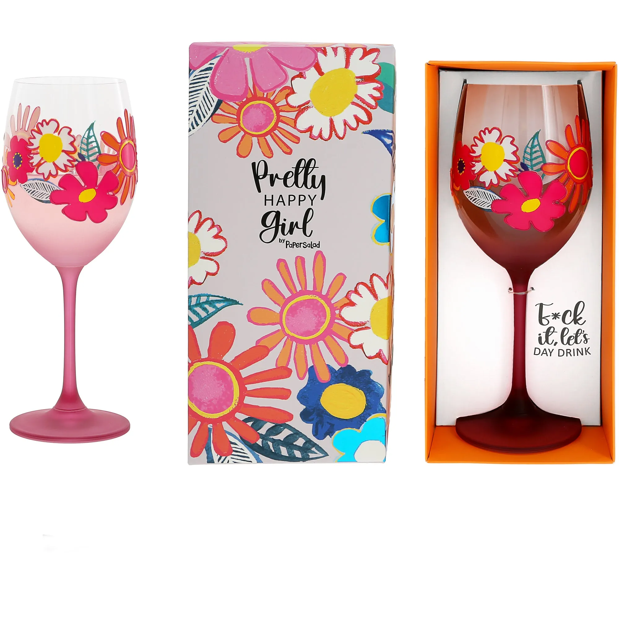 Day Drink Gift Boxed 18 oz Wine Glass