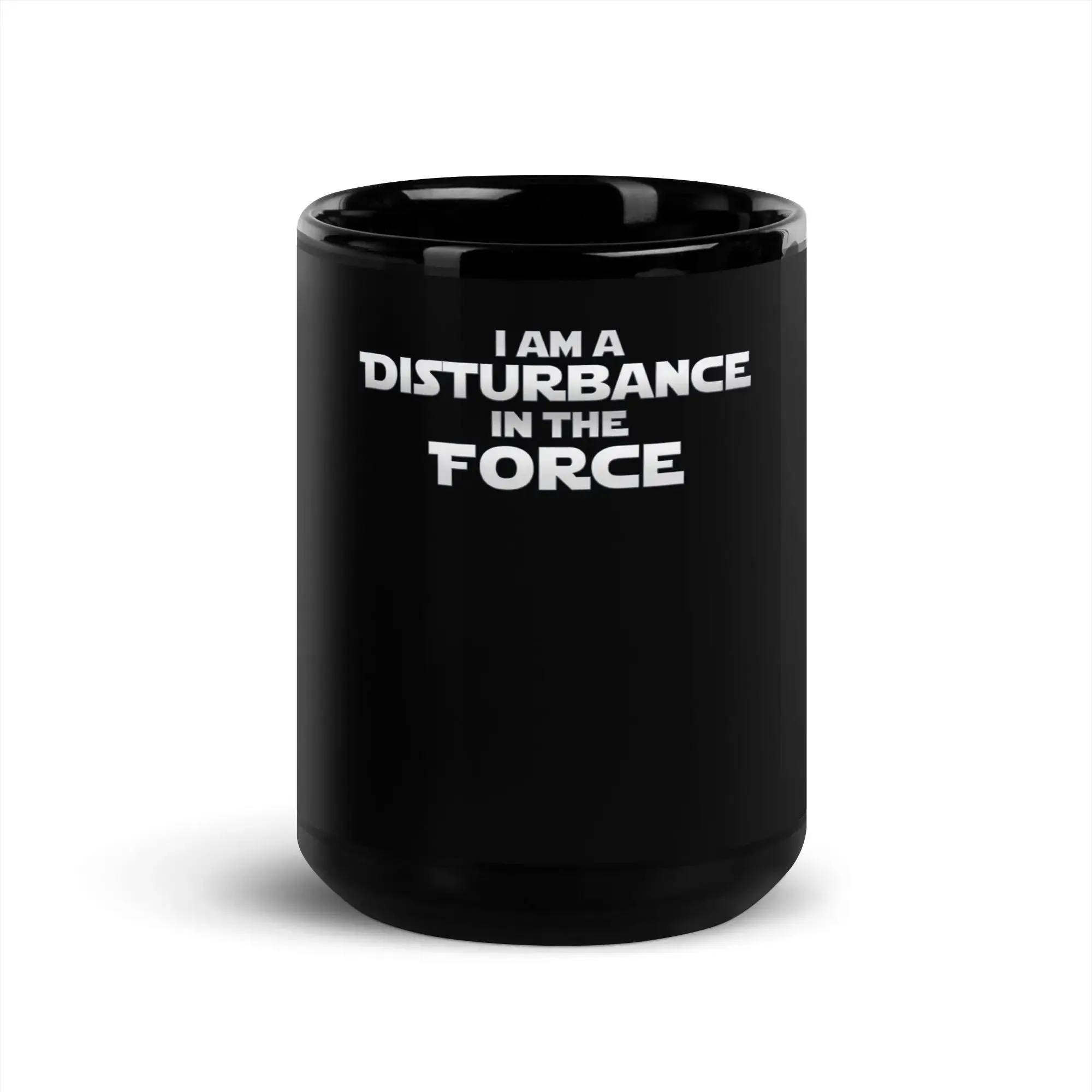 Disturbance In The Force Black Glossy Mug