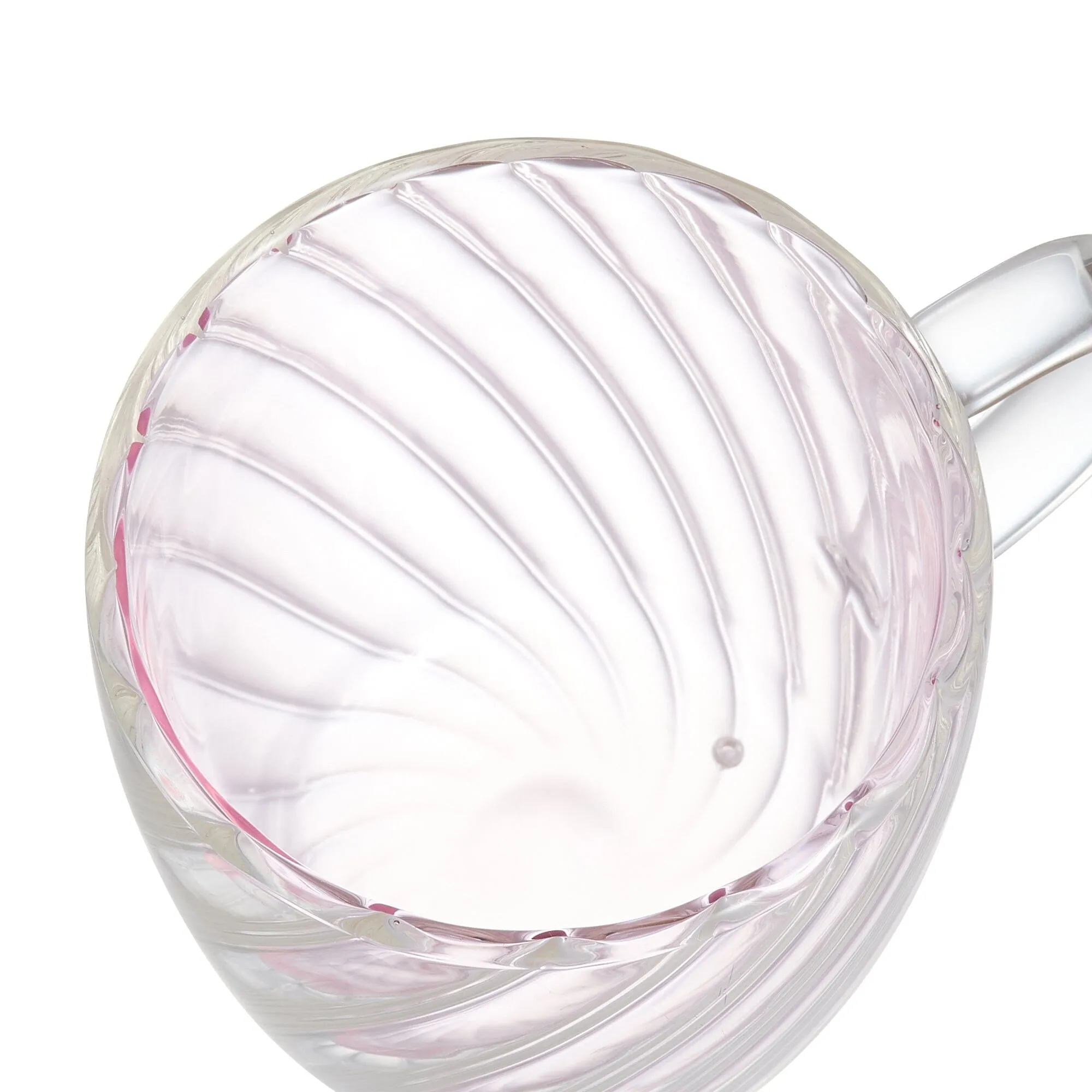 Double Wall Glass Mug With Cupcover  Pink