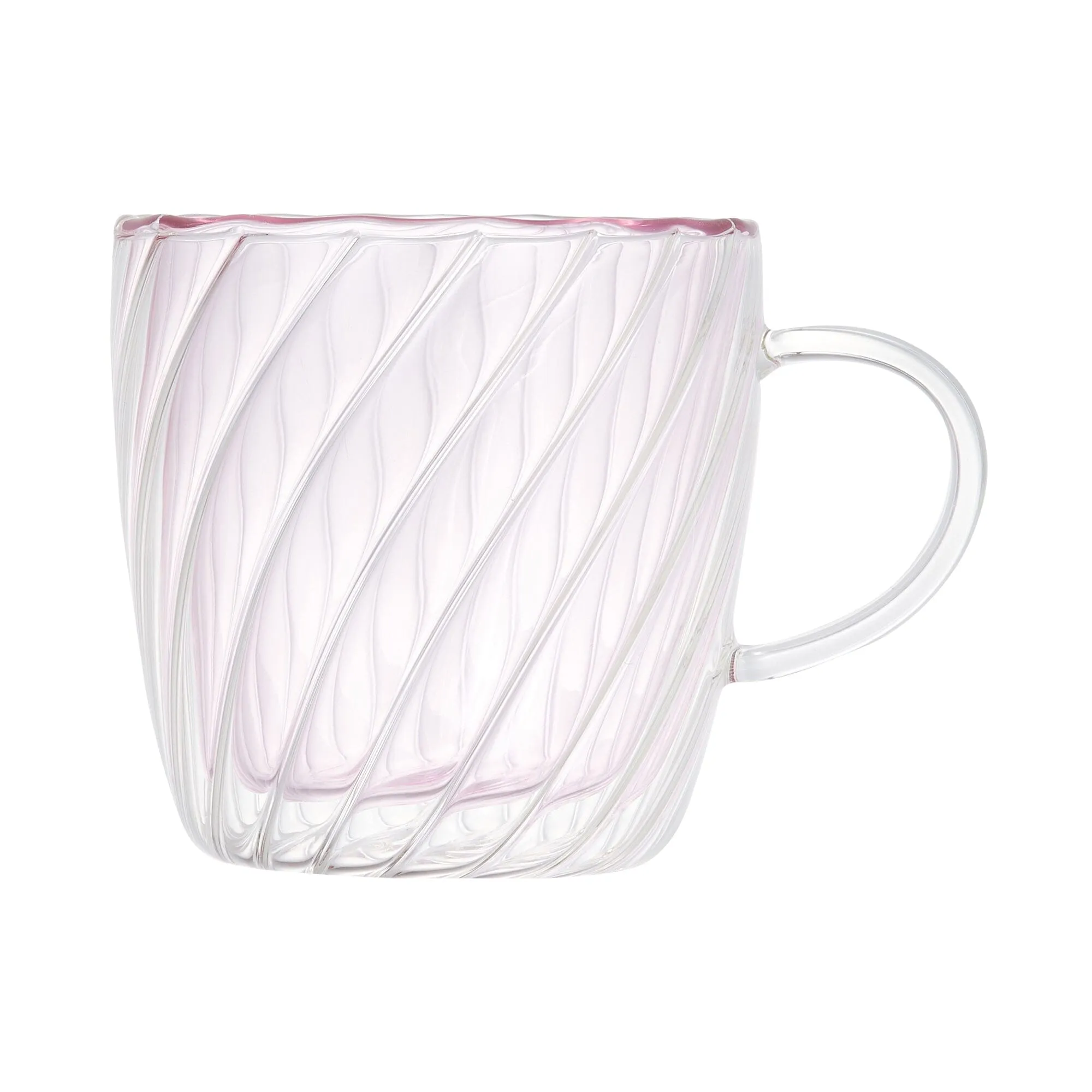 Double Wall Glass Mug With Cupcover  Pink