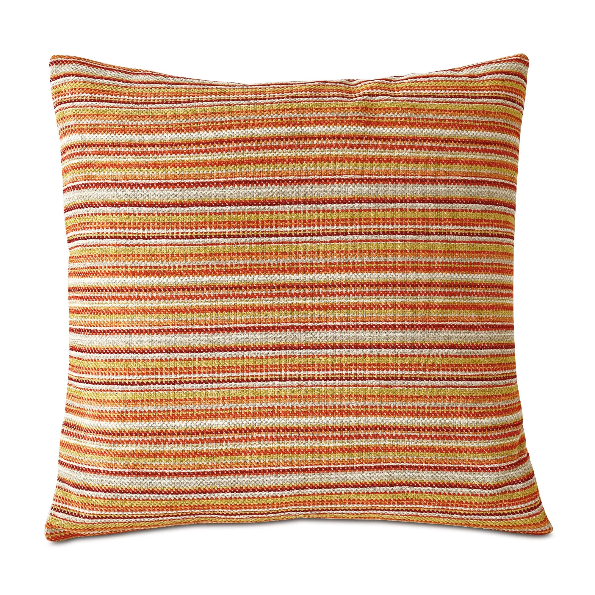 Eastlake Orange Striped Throw Pillow Cover 22x22