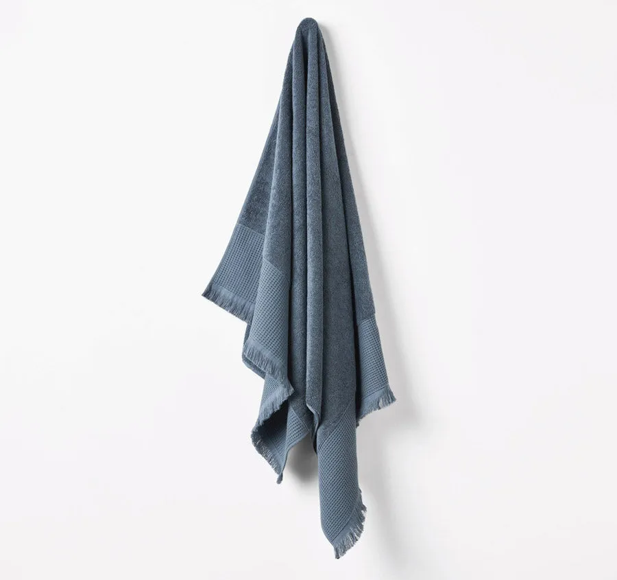 Eden 550GSM Cotton Bath Towel Range Bluestone