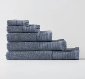 Eden 550GSM Cotton Bath Towel Range Bluestone