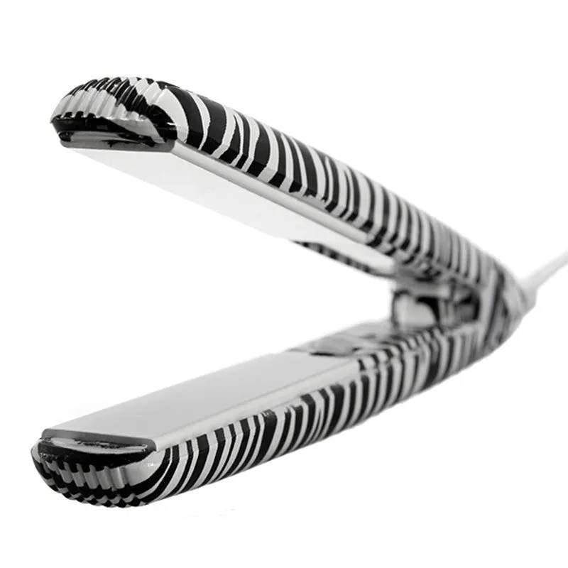 Electronic New Professional Hairstyling Mini Portable Ceramic Flat Zebra Hair Straightener Irons Styling Tools