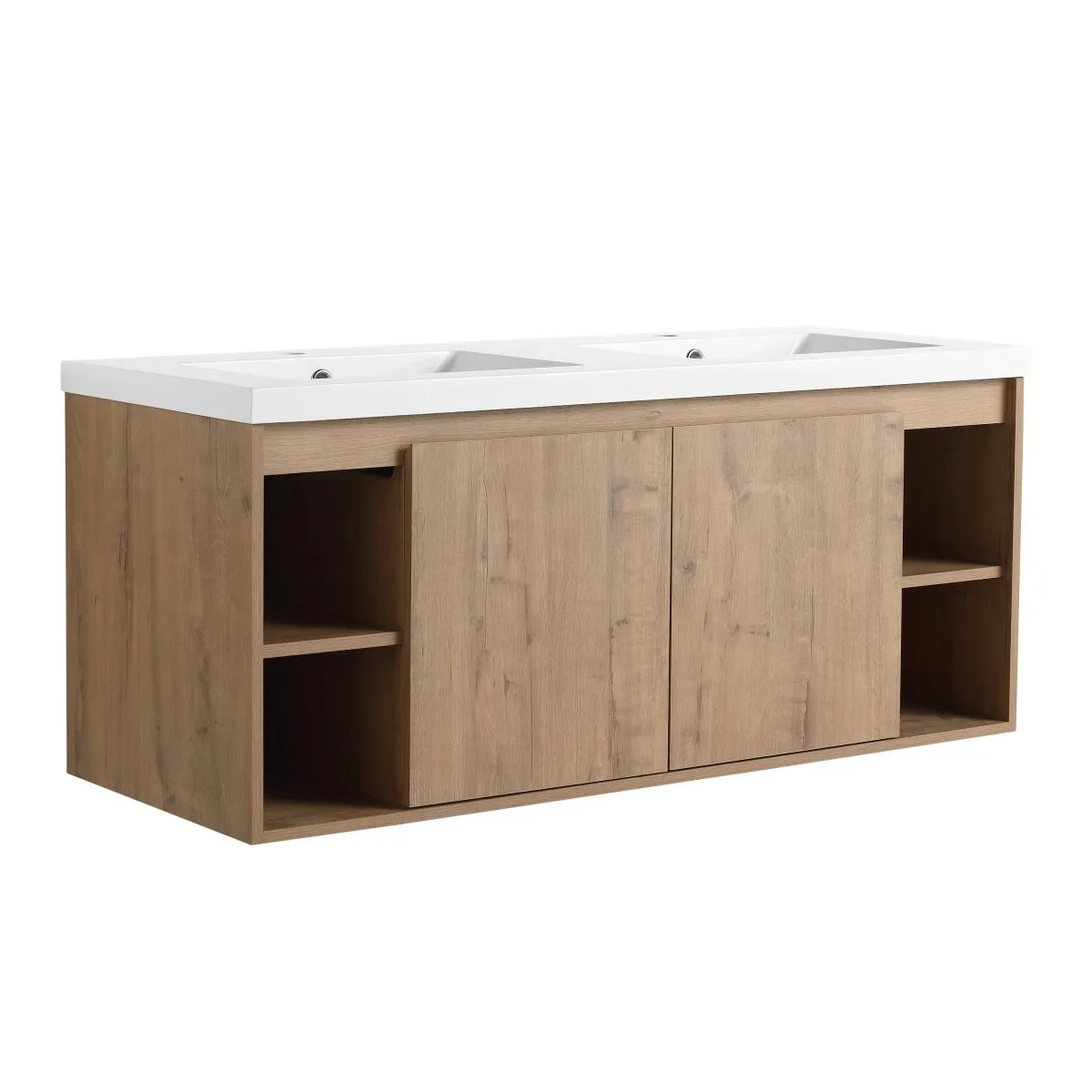 ExBrite 48"  Wall Mounted Bathroom Vanity With Double Sink,Soft Closing Door Hinge,Wooden