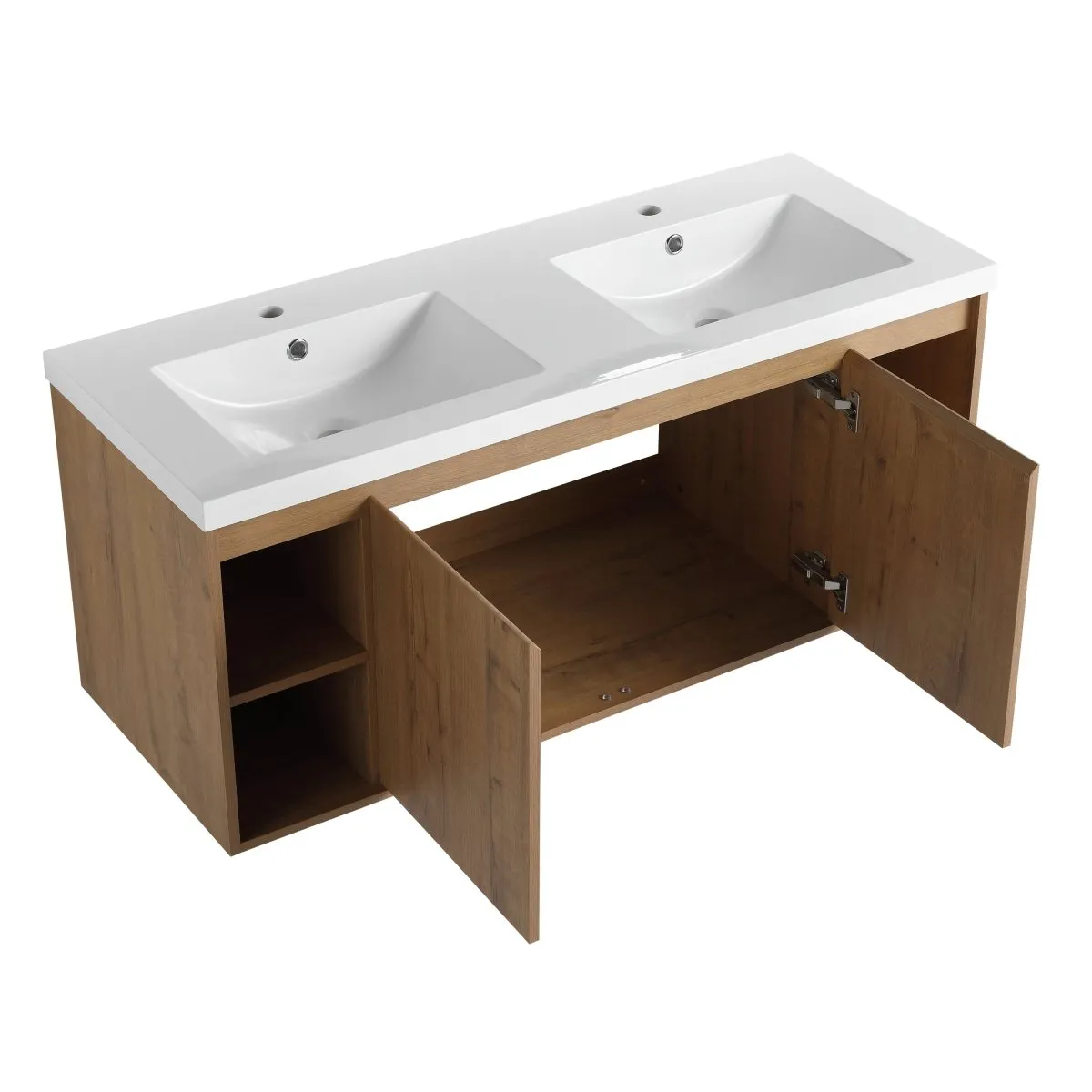 ExBrite 48"  Wall Mounted Bathroom Vanity With Double Sink,Soft Closing Door Hinge,Wooden