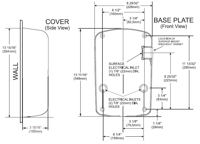 Excel Dryer ThinAir® TA-WH Hand Dryer with Electrostatic HEPA Filter - White Surface Mounted ADA-Compliant High Speed Automatic