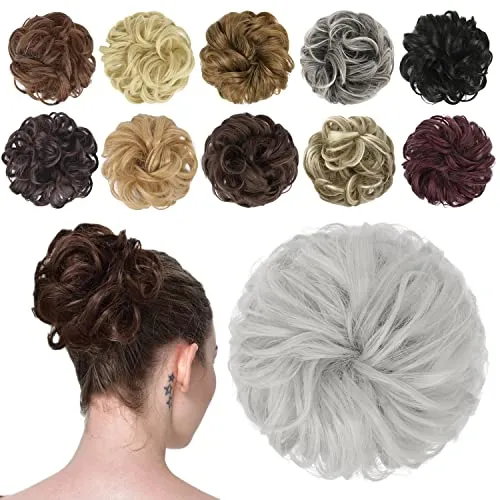 FESHFEN Messy Bun Hair Piece Hair Bun Scrunchies Synthetic