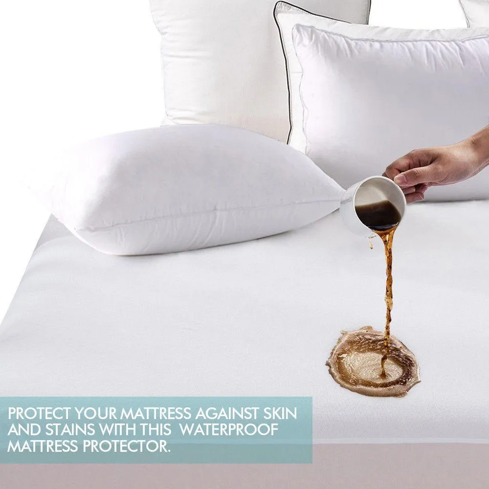 Fitted Waterproof Bed Mattress Protectors Covers King Single