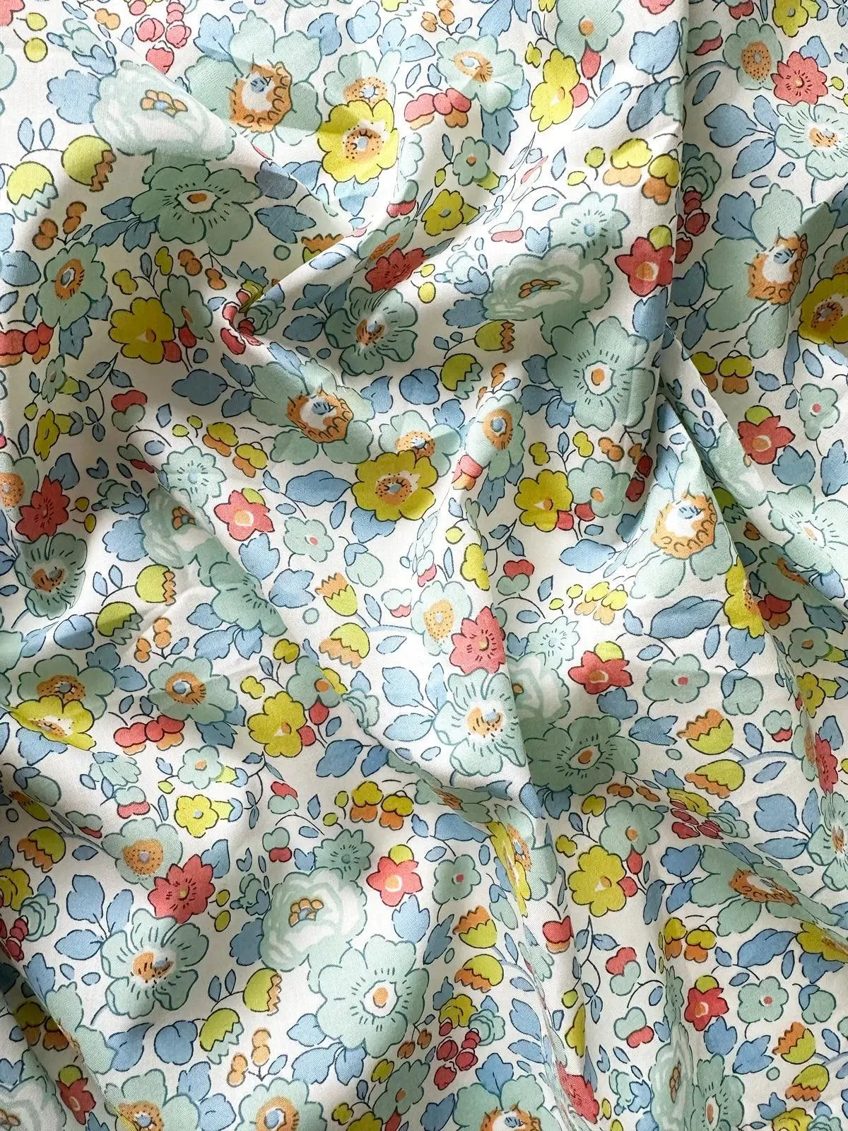 Flat Top Sheet Made With Liberty Fabric BETSY SAGE