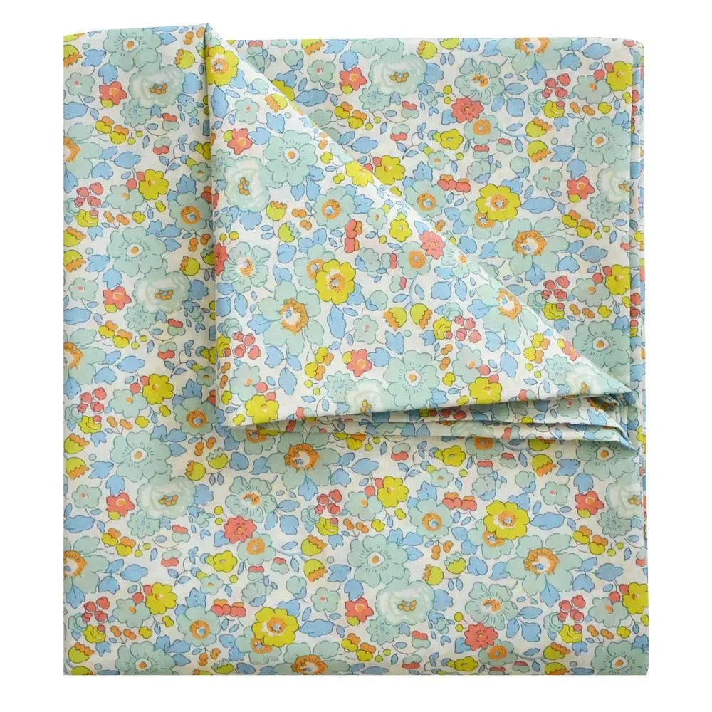 Flat Top Sheet Made With Liberty Fabric BETSY SAGE