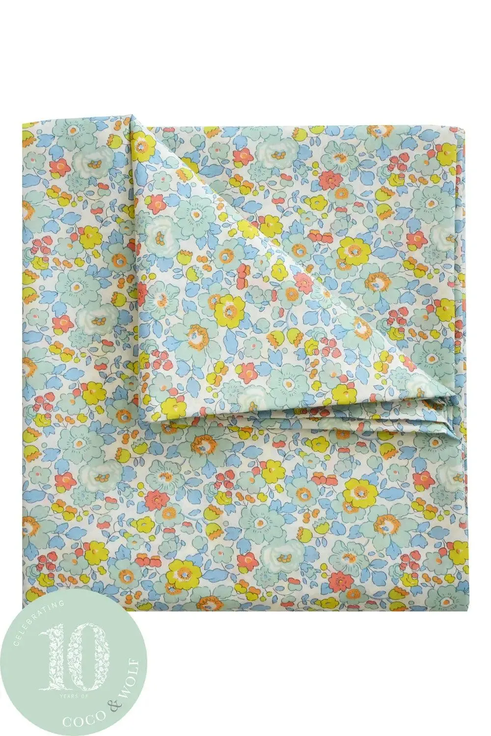 Flat Top Sheet Made With Liberty Fabric BETSY SAGE