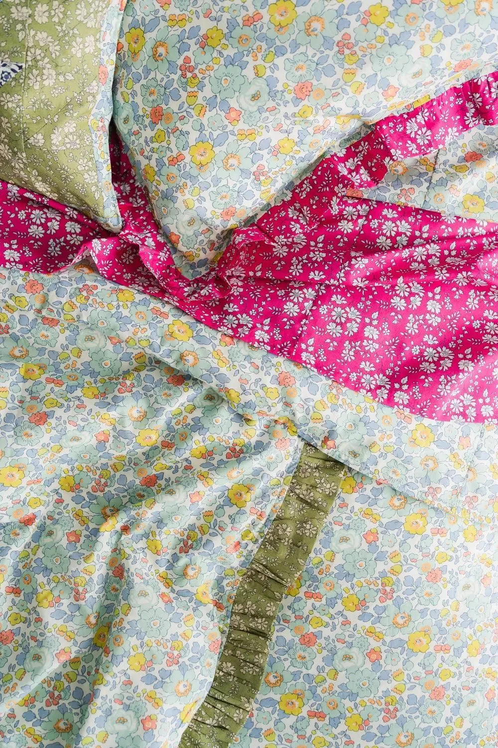 Flat Top Sheet Made With Liberty Fabric BETSY SAGE