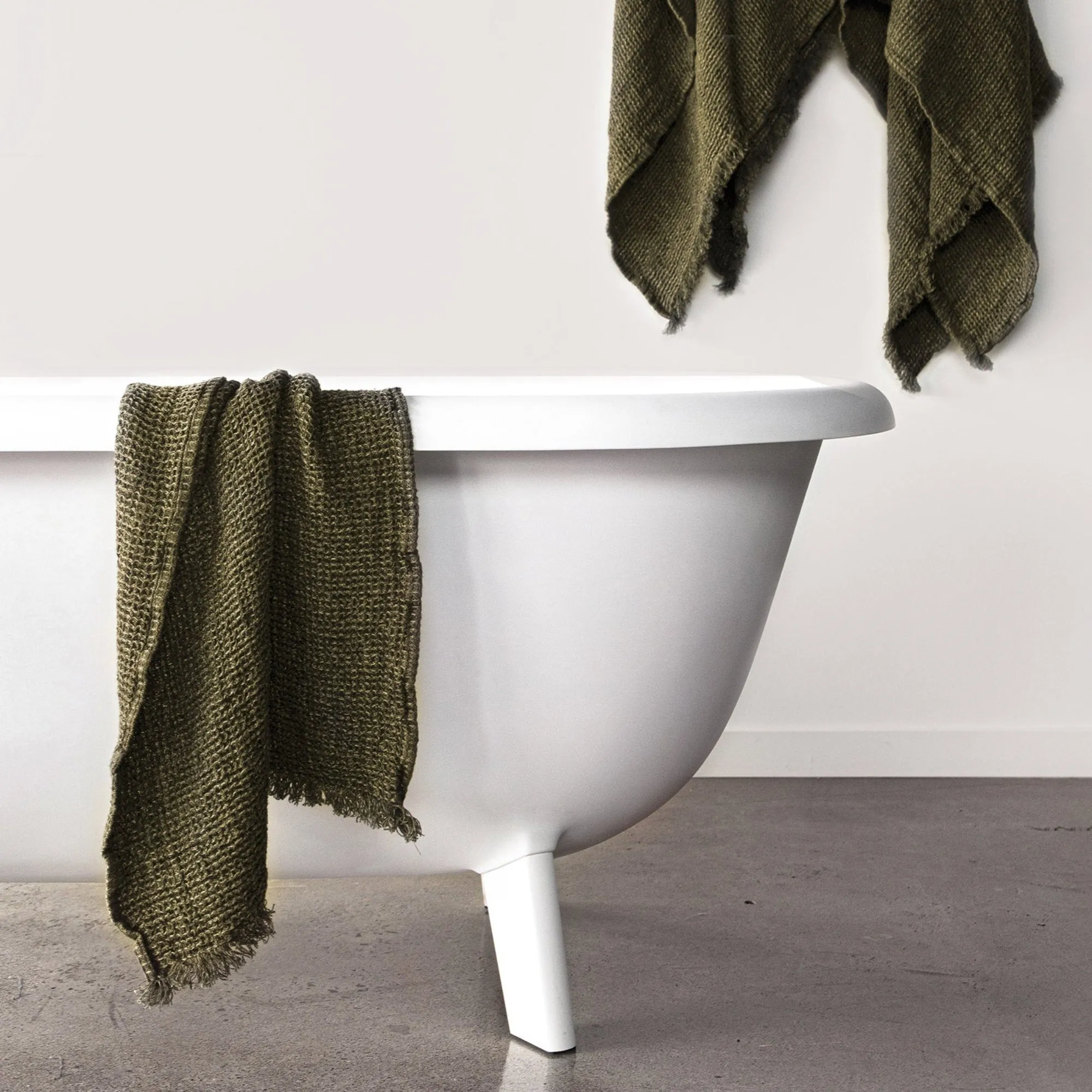 Flocca Linen Hand Towel - Armee