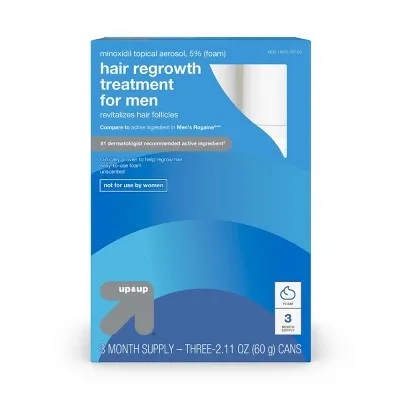 Foam Hair Regrowth Treatment For Men - 2.11oz/3ct - up & up