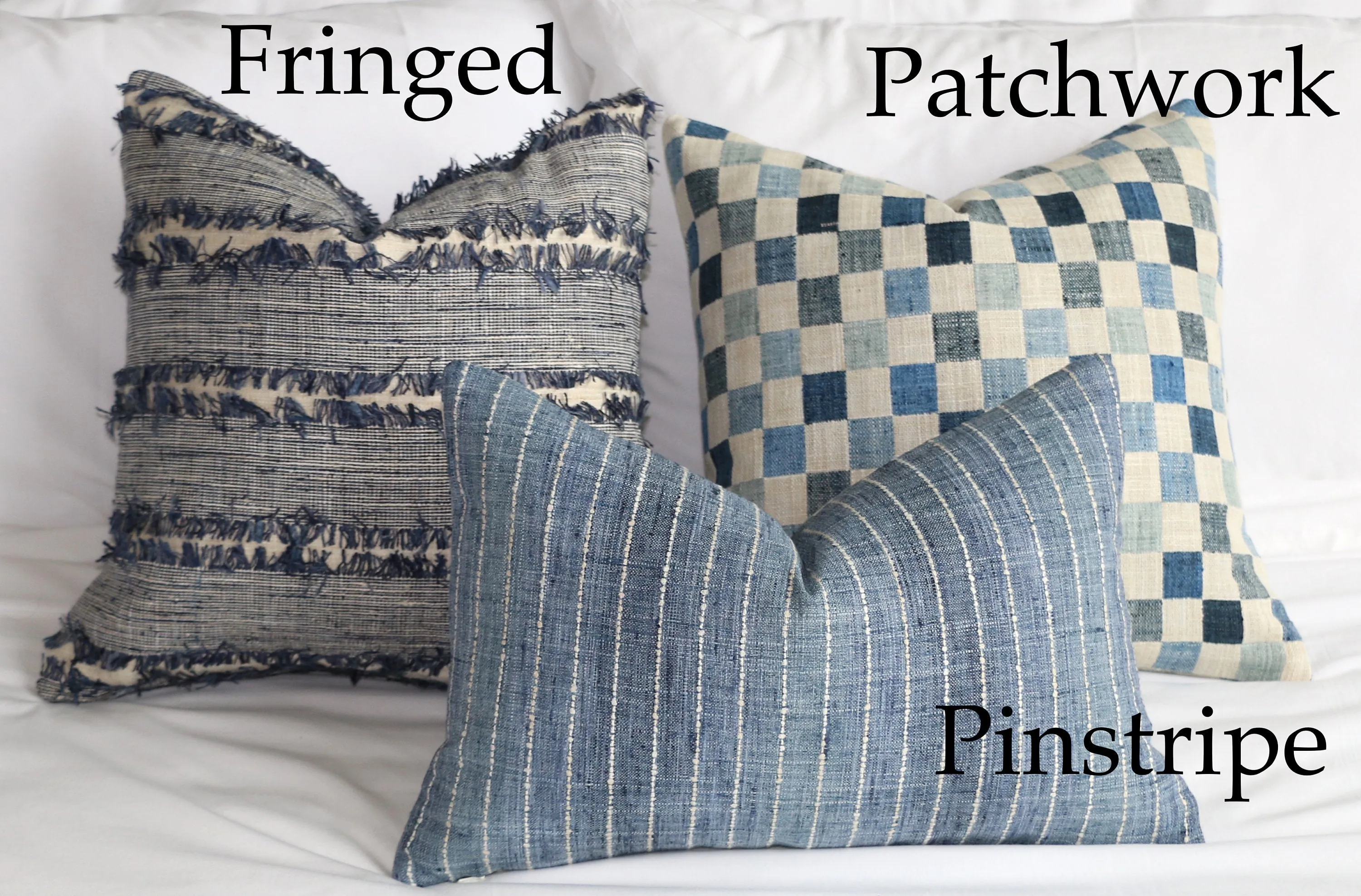 Folk Art Collection: Mix and Match Fringed, Patchwork or Ombré Pillow Cover