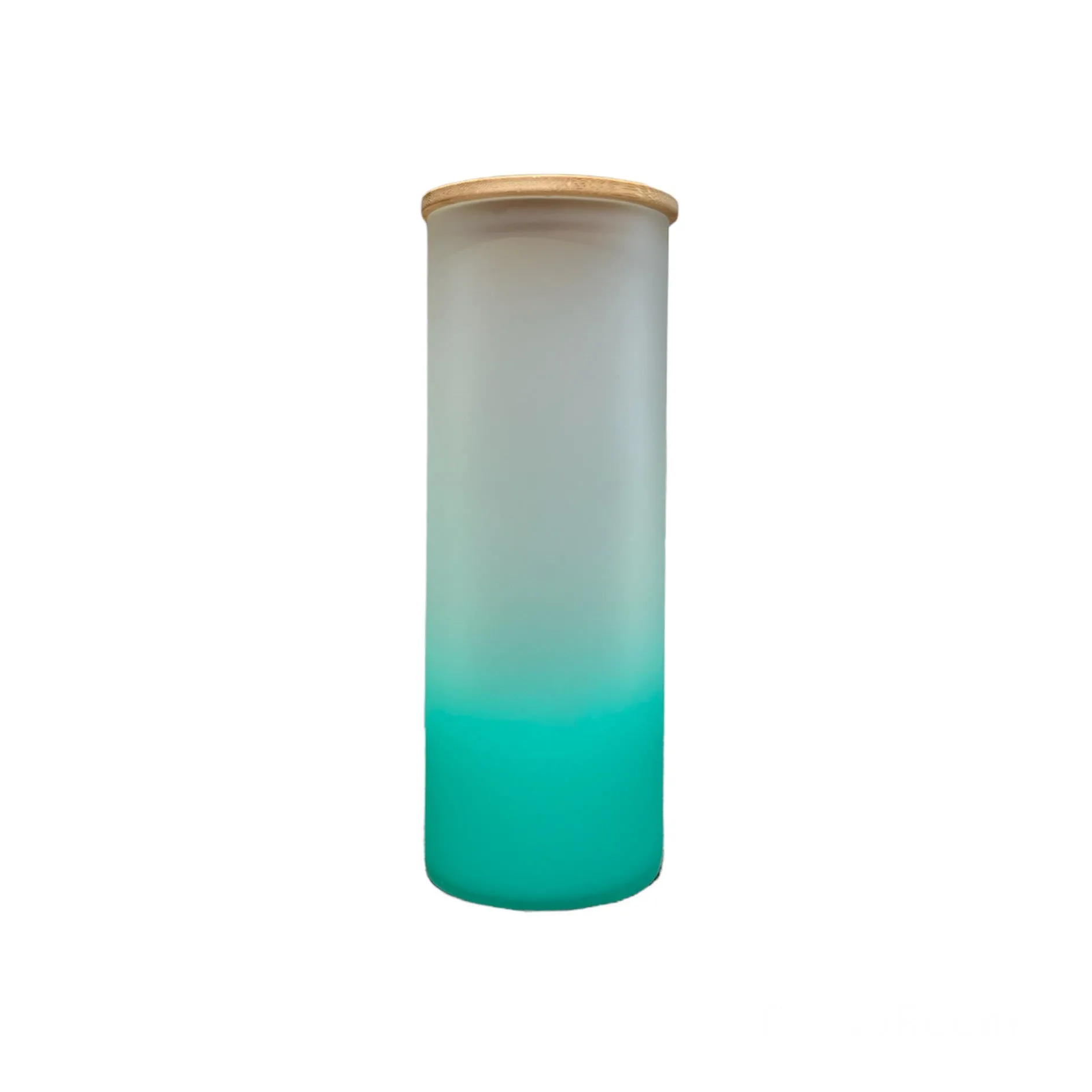 FREE GIFT25oz Colored Sublimation Glass Can With Bamboo Lid