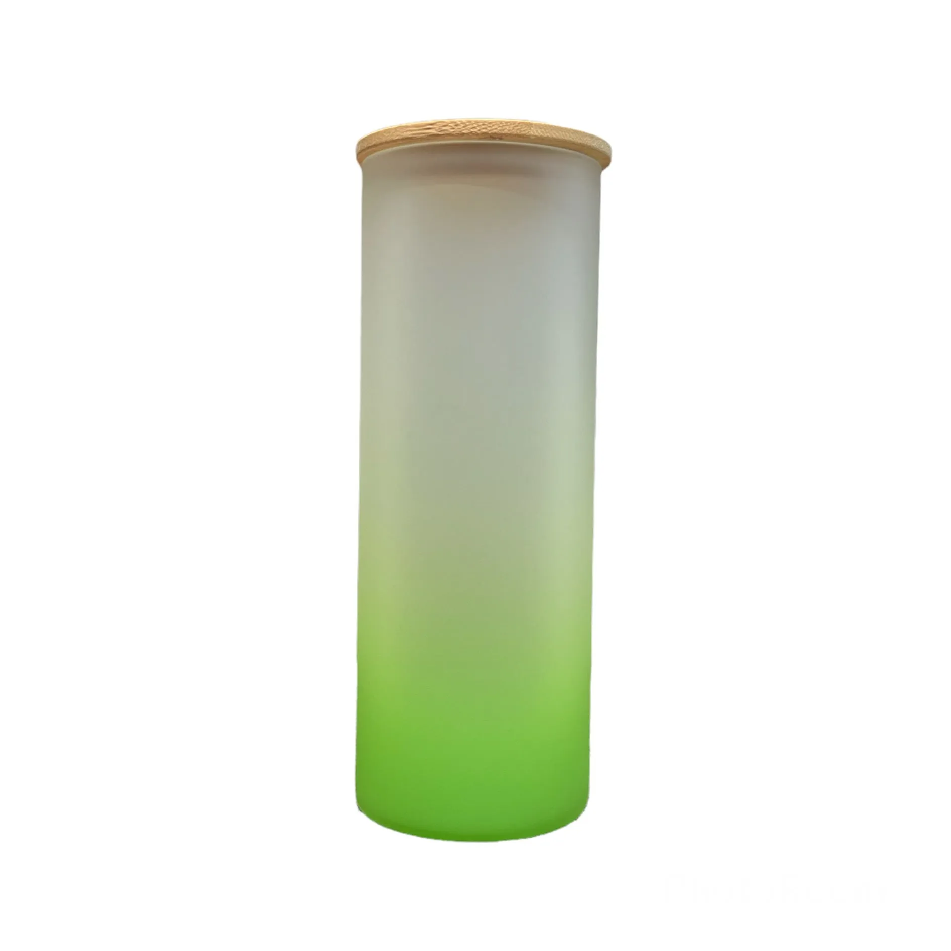 FREE GIFT25oz Colored Sublimation Glass Can With Bamboo Lid