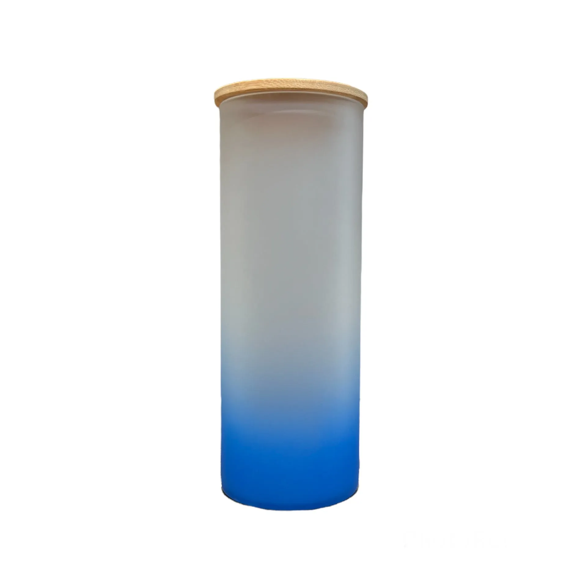 FREE GIFT25oz Colored Sublimation Glass Can With Bamboo Lid