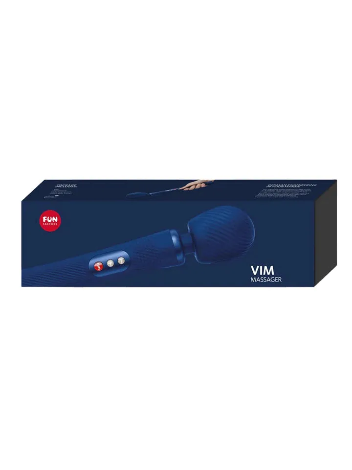 Fun Factory VIM Rumbly Rechargeable Body Wand Massager Midnight Blue