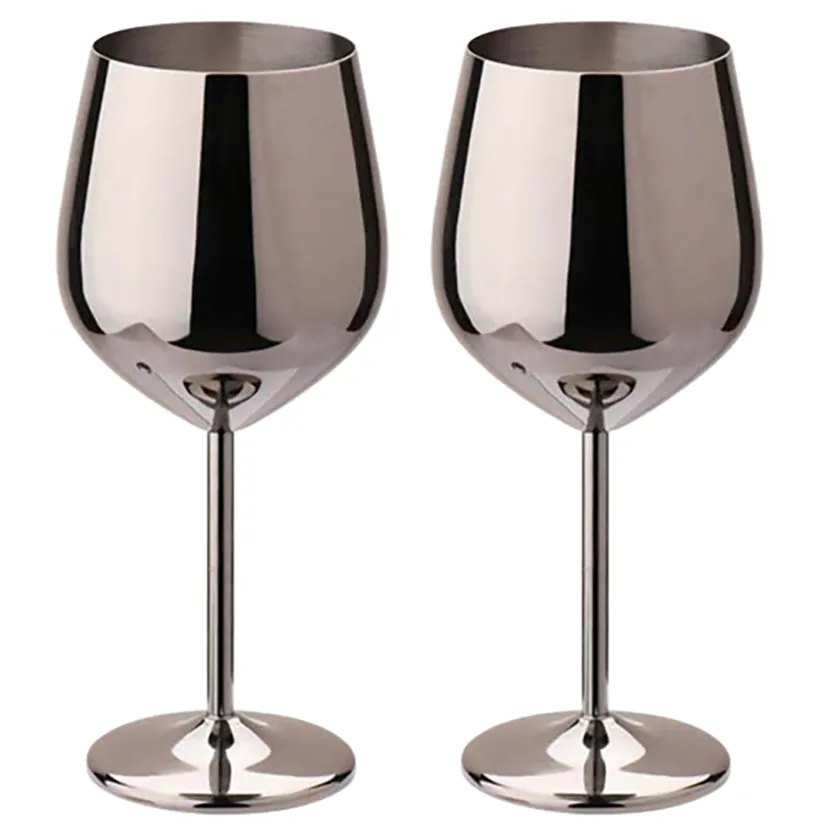 Funki Buys | Glasses | Champagne Flute 2 Pcs Set | Stainless Steel Cup