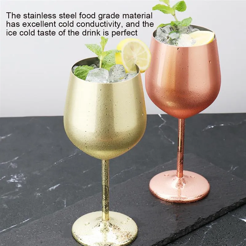 Funki Buys | Glasses | Champagne Flute 2 Pcs Set | Stainless Steel Cup