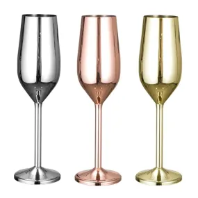 Funki Buys | Glasses | Champagne Flute 2 Pcs Set | Stainless Steel Cup