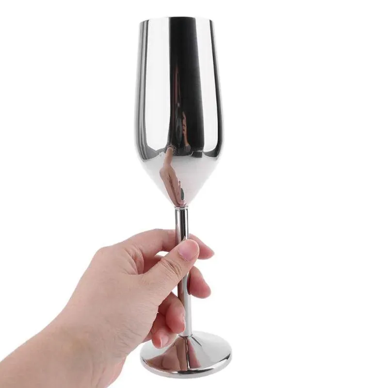 Funki Buys | Glasses | Champagne Flute 2 Pcs Set | Stainless Steel Cup