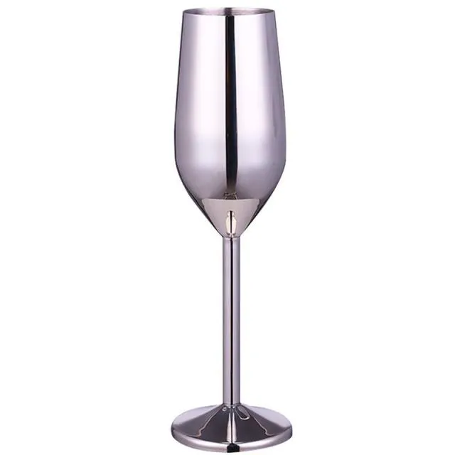 Funki Buys | Glasses | Champagne Flute 2 Pcs Set | Stainless Steel Cup