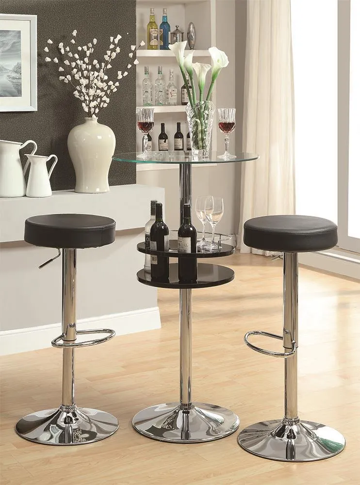 G120715 Contemporary Black Bar Table