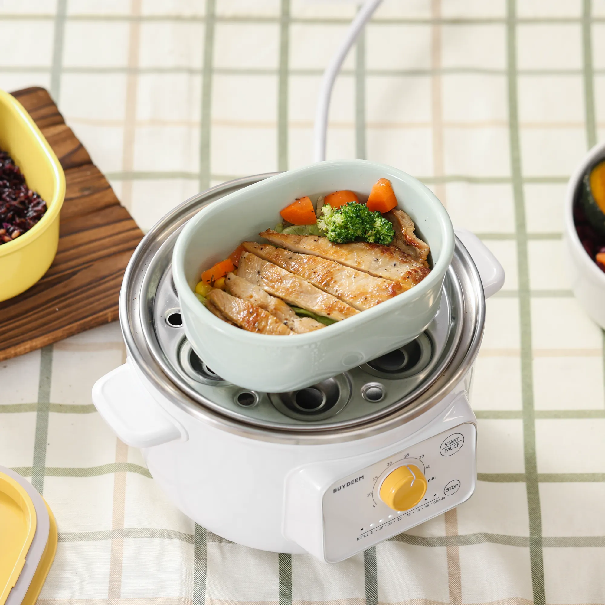 G32 Mini Electric Food Steamer with Ceramic Lunch Box - Bundle Offer