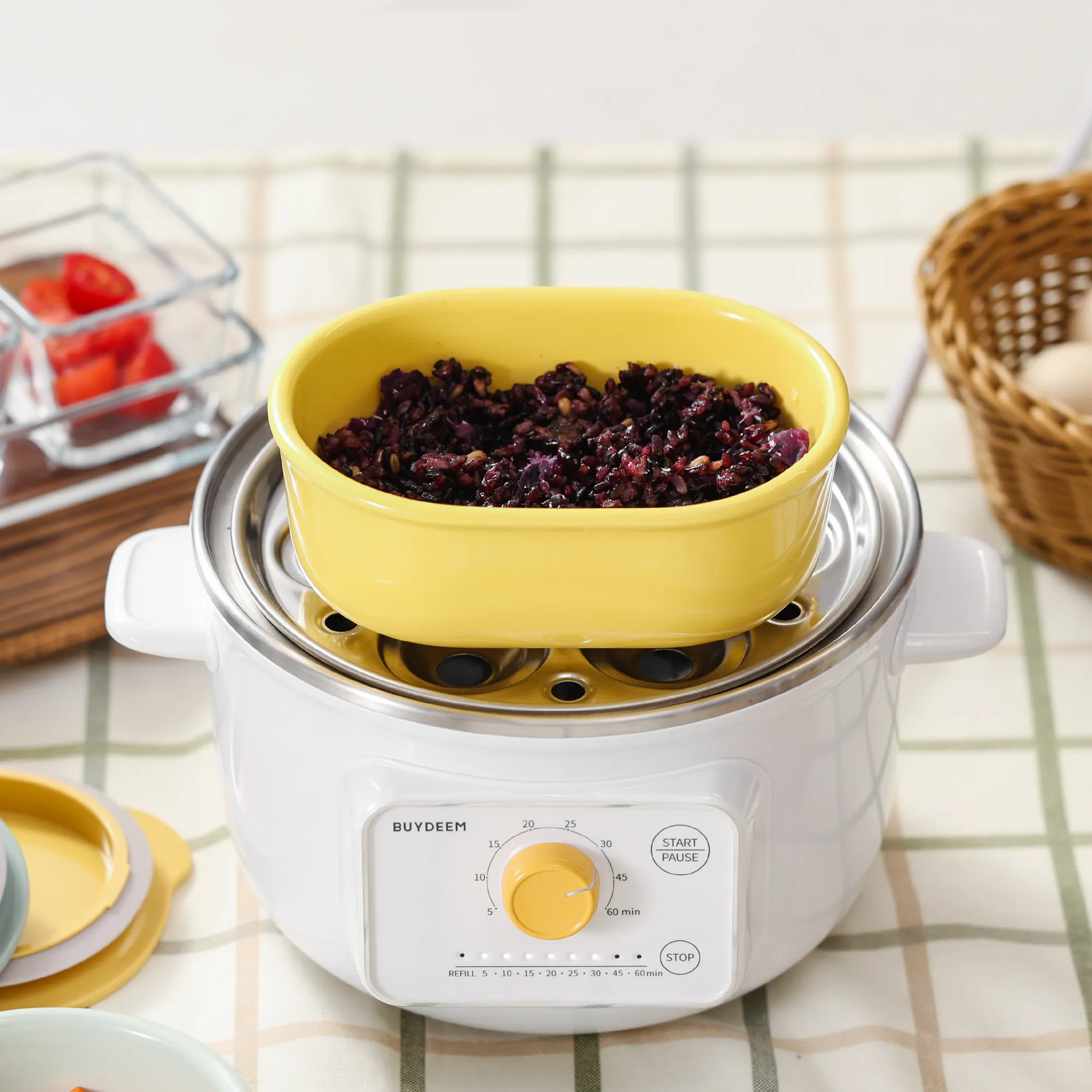 G32 Mini Electric Food Steamer with Ceramic Lunch Box - Bundle Offer