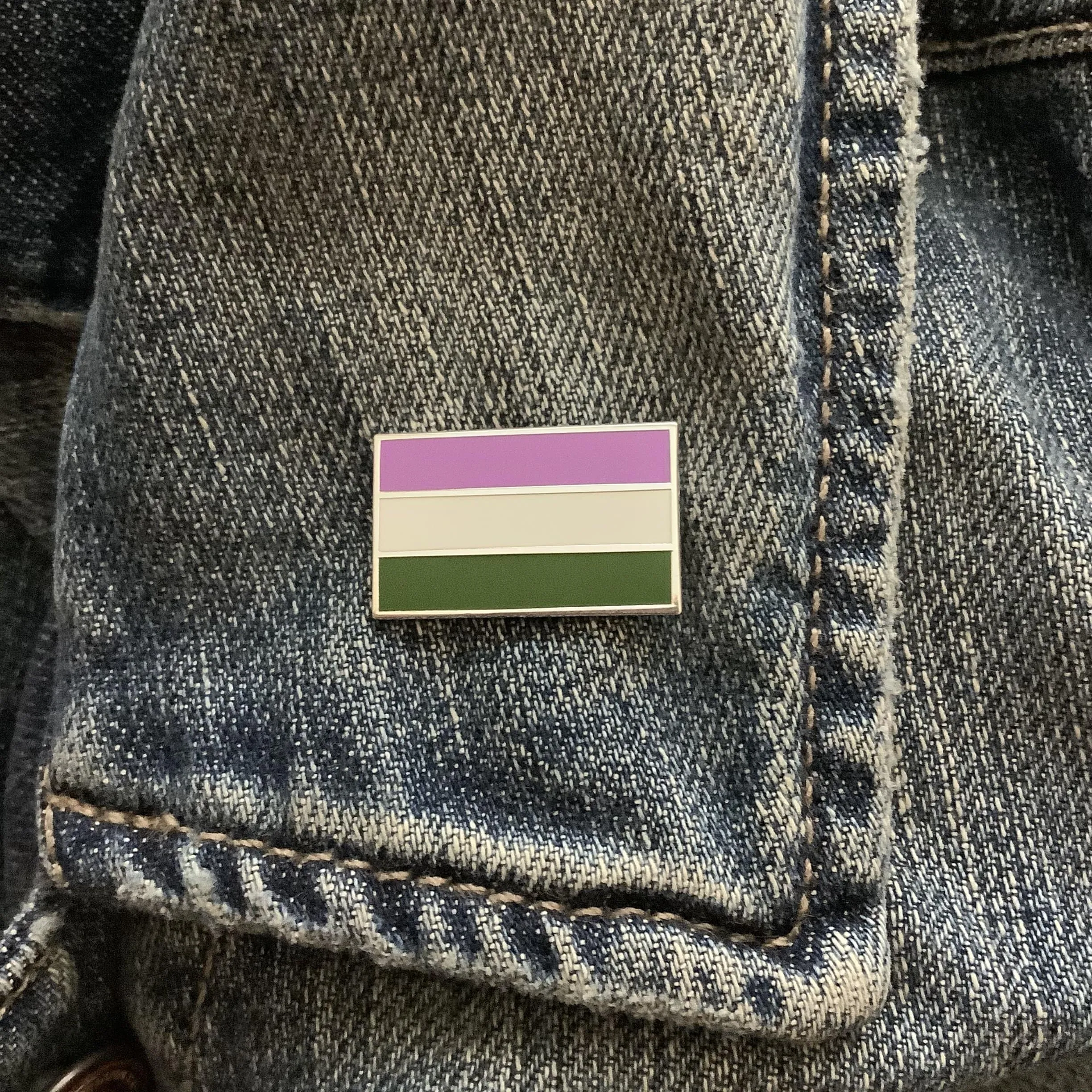 Genderqueer Pride Flag Enamel Pin