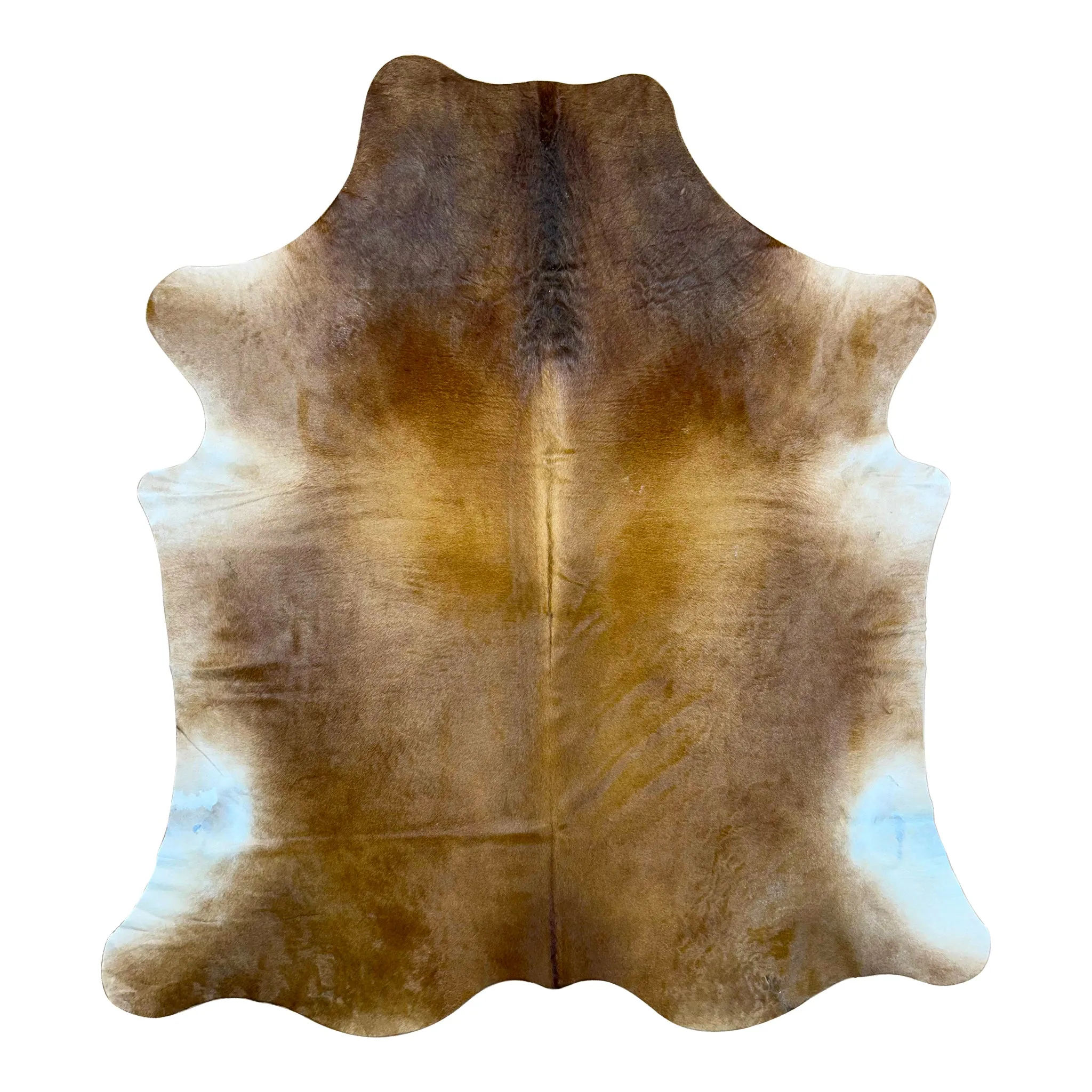 Genuine Cowhide Rugs - Brown and White 0007