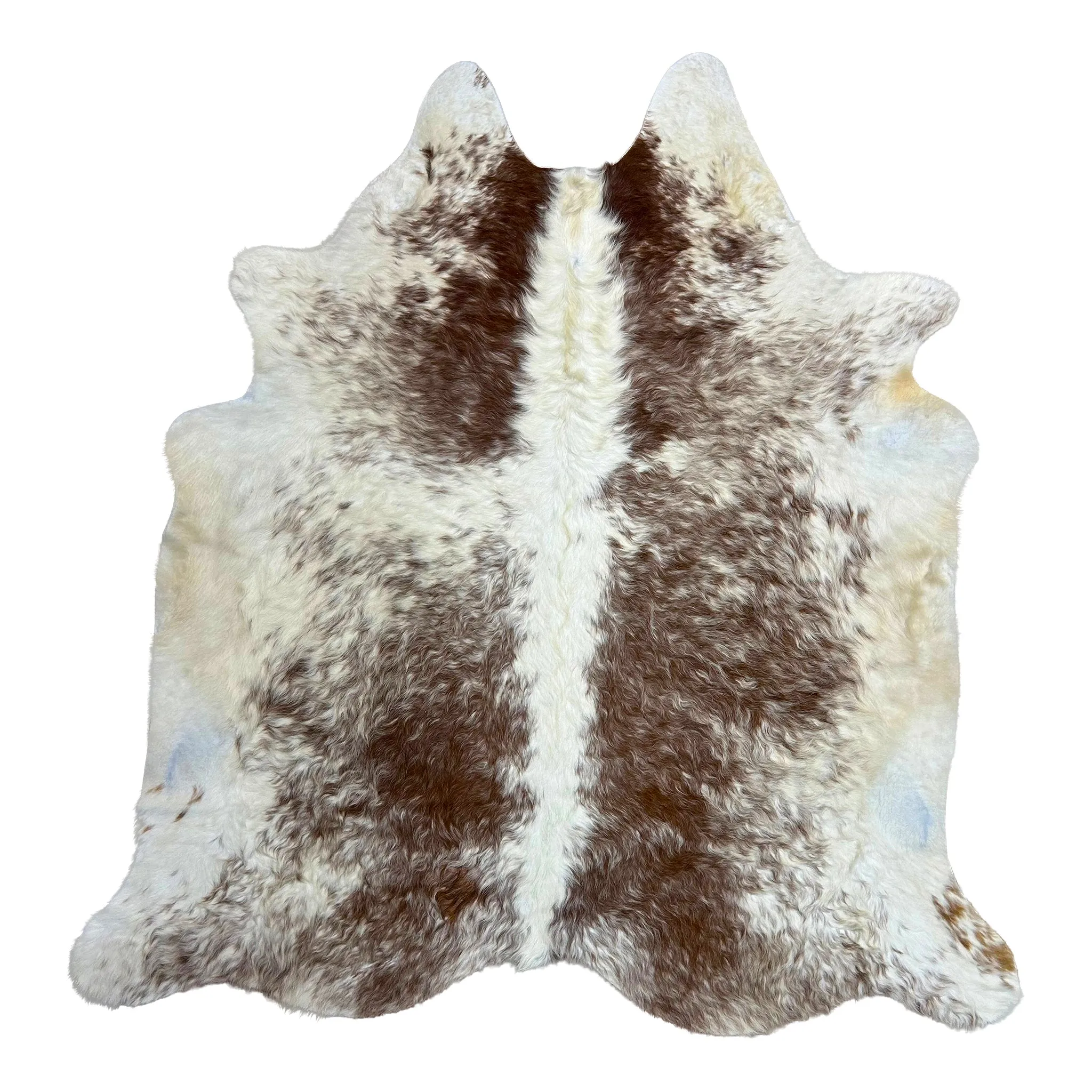 Genuine Cowhide Rugs - Salt and Pepper with Brown 00017