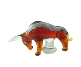 Glass Bottle Stopper Bull