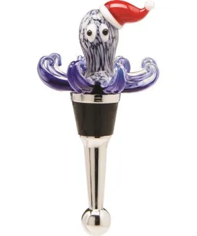 Glass Bottle Stopper Christmas Octopus